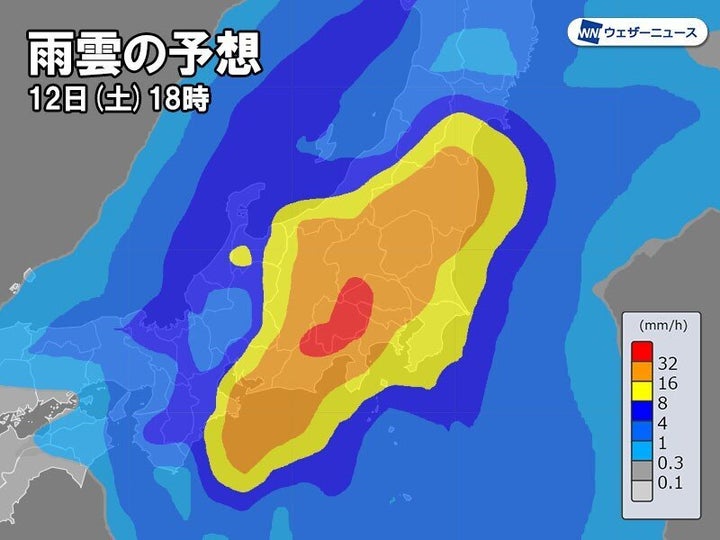 雨雲の予想