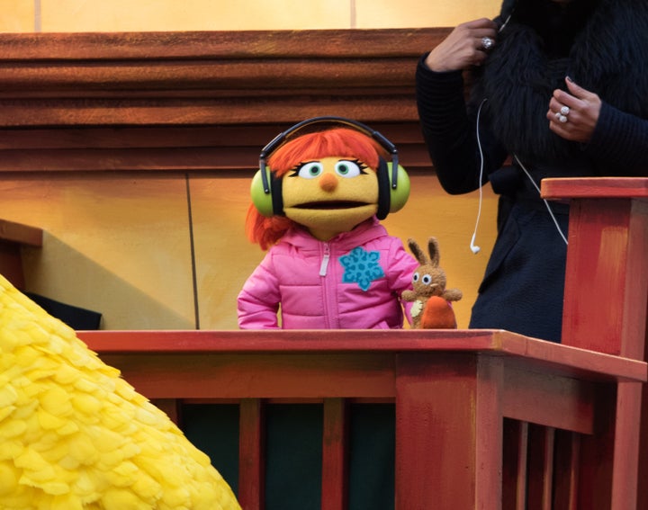 Julia of "Sesame Street" at the 2018 Macy's Thanksgiving Day Parade.