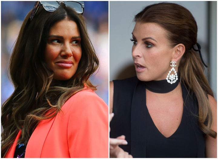 Rebekah Vardy (left) and Coleen Rooney