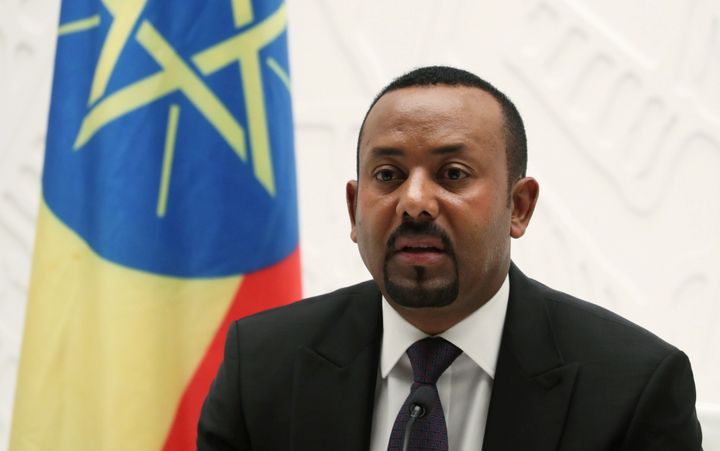 Ethiopia's Prime Minister Abiy Ahmed speaks at a news conference at his office in Addis Ababa, Ethiopia August 1, 2019. REUTERS/Tiksa Negeri