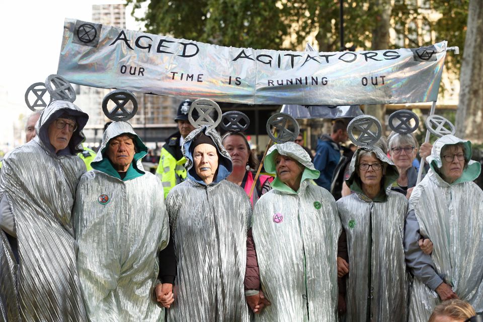 Protesters at Millbank near to the junction with Great College Street