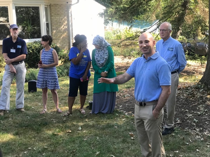 Steve Descano campaigns in Fairfax County.