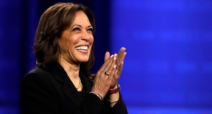 Sen. Kamala Harris (D-Calif.) at the Power of Our Pride Town Hall on Thursday in Los Angeles. 