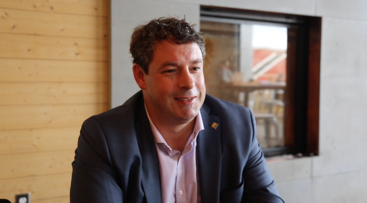 Liberal candidate Nick Whalen sits down for an interview with HuffPost Canada on Aug. 6, 2019.