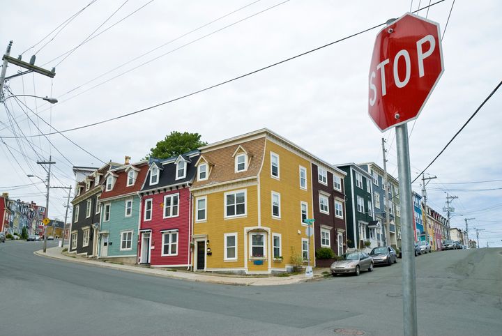 Colourful Row Houses of St. John's Newfoundland