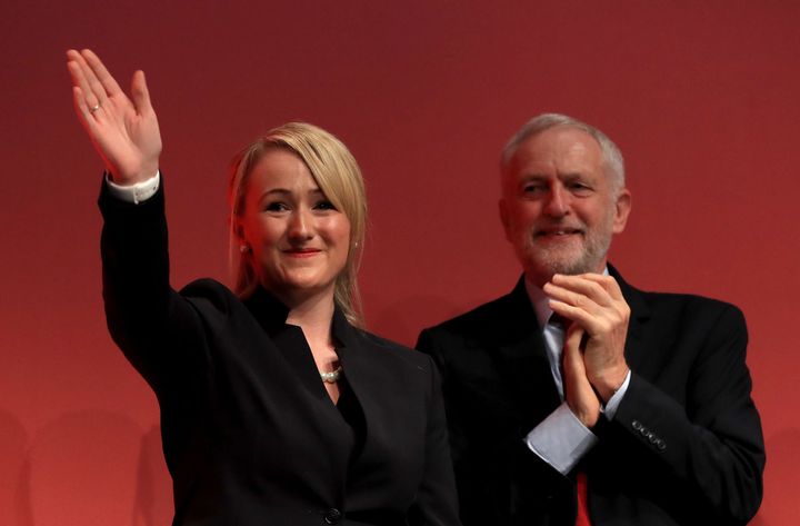 Shadow business secretary Rebecca Long-Bailey with Labour leader Jeremy Corbyn