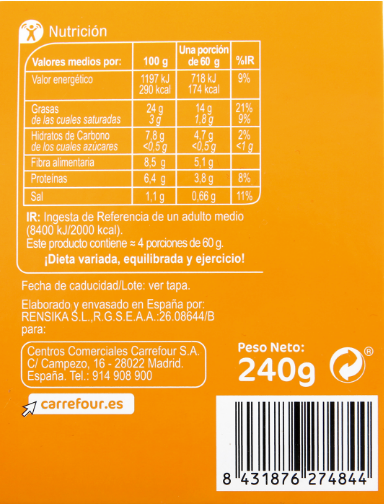 Hummus de Carrefour.