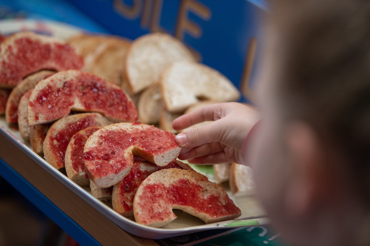 Free bagels for children at Moorside Community Primary School