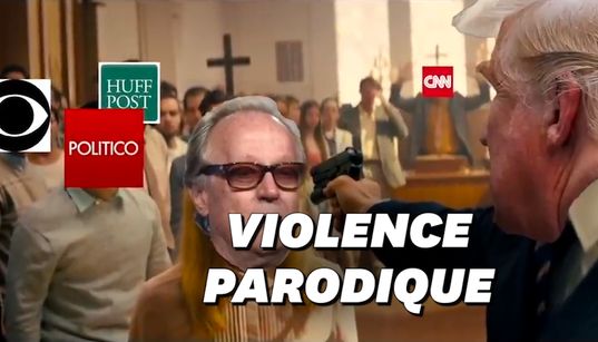Une vidéo montrant Trump mettant à mort les médias dans une église