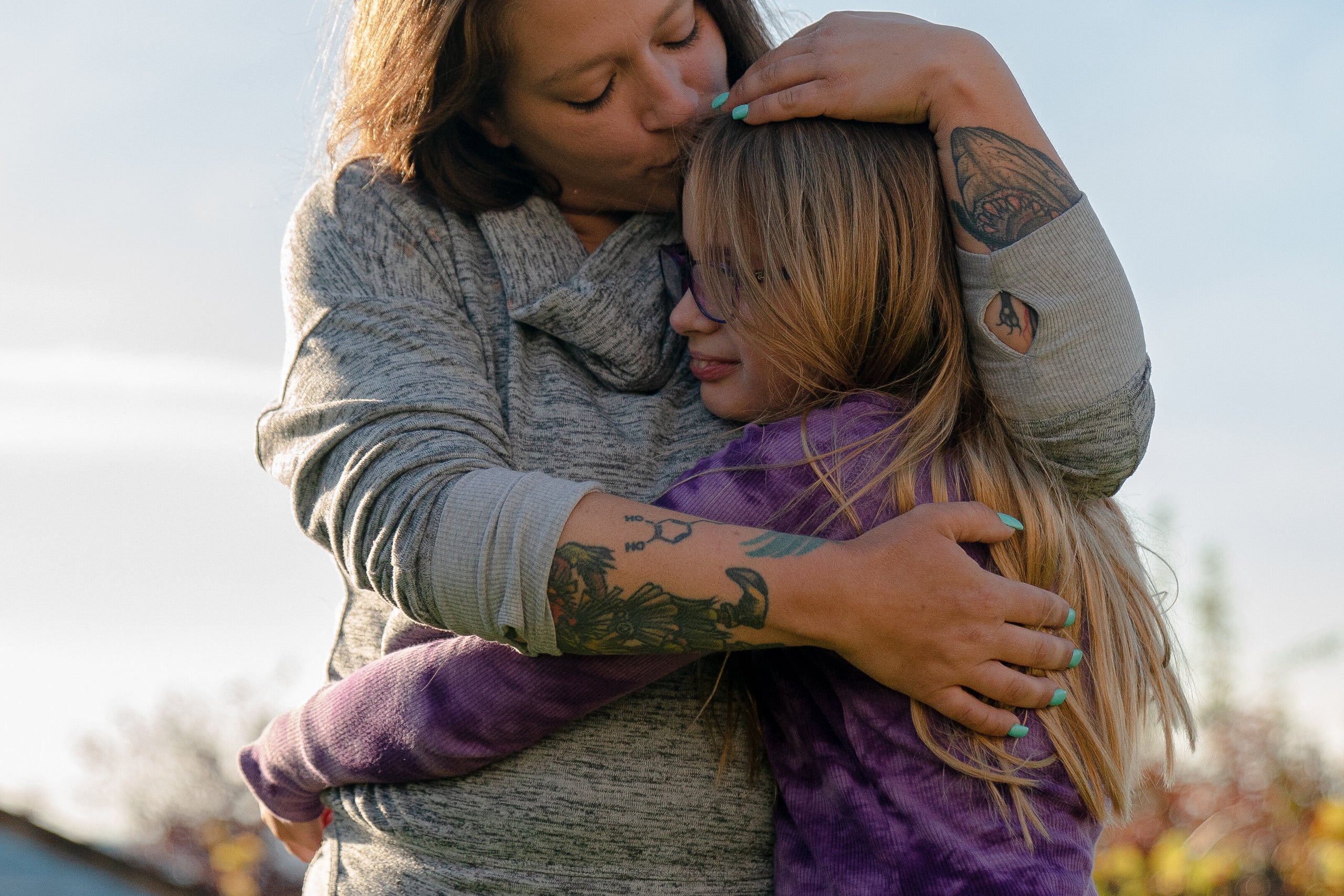 Jessye shares a moment with her daughter.