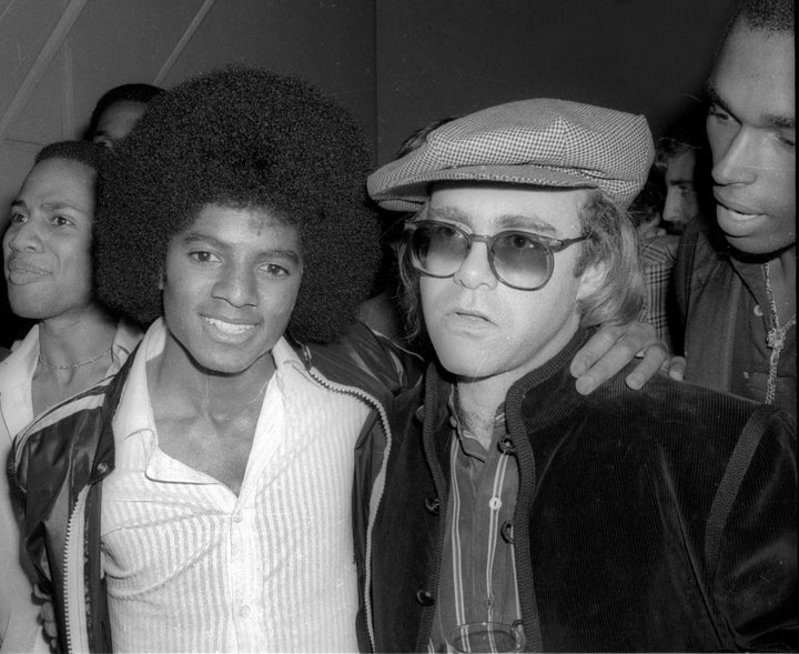 Michael Jackson and Elton John at Studio 54 in 1978. 