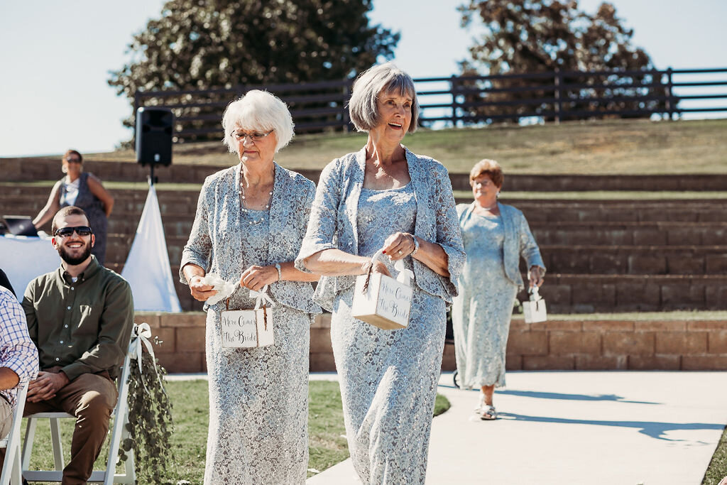 grandmother as flower girl