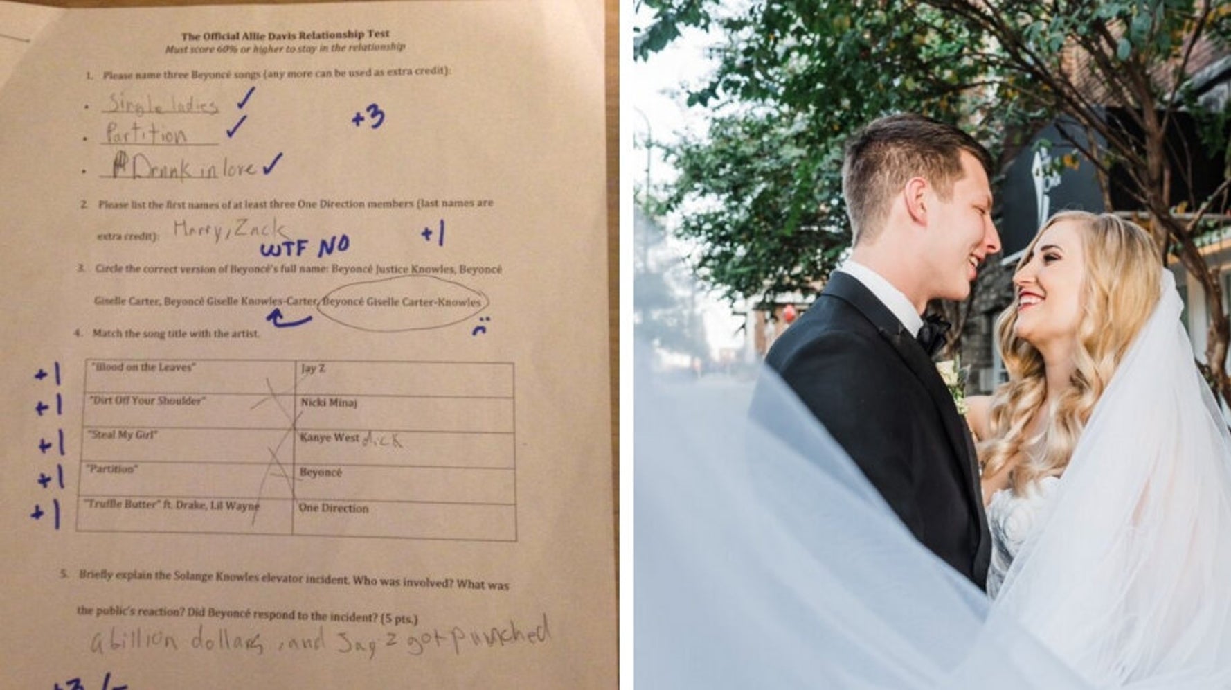 This Woman Made Her Boyfriend Take A Beyonce Exam Before They