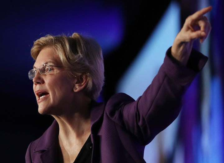 Massachusetts Sen. Elizabeth Warren is getting more aggressive in her calls to rid the 2020 presidential campaign of big-mone