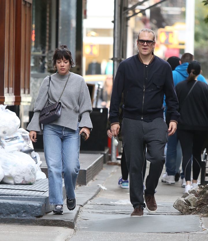 David Harbour and Lily Allen out and about, New York