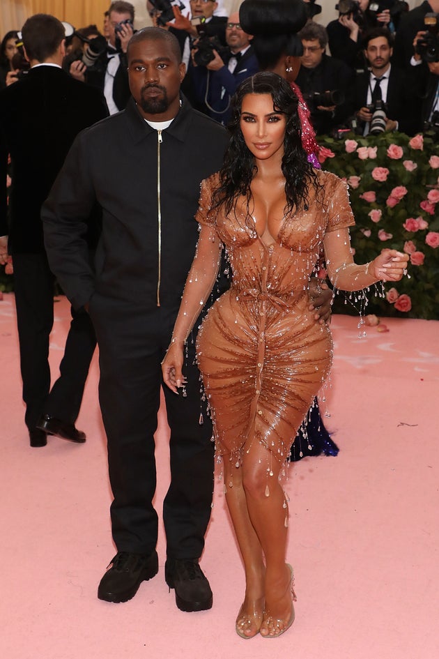 Kanye West et Kim Kardashian, lors du gala du Met 2019, au mois de
