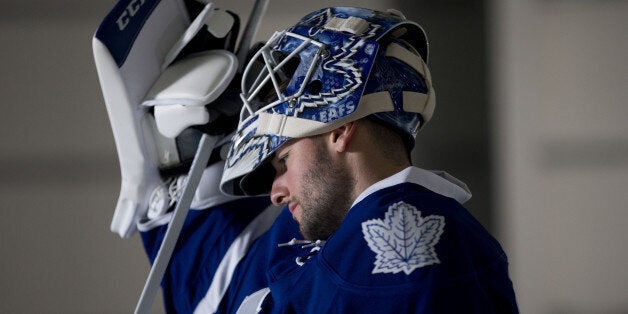 onathan Bernier prepares to take the ice for a television spot Thursday morning, Sept. 18, 2014, in Toronto. Bad news, Leafs Nation: You’ve got the worst pro sports franchise on the continent.