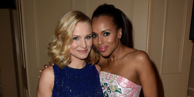 BEVERLY HILLS, CA - AUGUST 14: Actors Kristen Bell (L) and Kerry Washington attend the Hollywood Foreign Press Association's Grants Banquet at The Beverly Hilton Hotel on August 14, 2014 in Beverly Hills, California. (Photo by Kevin Winter/Getty Images)