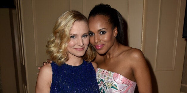 BEVERLY HILLS, CA - AUGUST 14: Actors Kristen Bell (L) and Kerry Washington attend the Hollywood Foreign Press Association's Grants Banquet at The Beverly Hilton Hotel on August 14, 2014 in Beverly Hills, California. (Photo by Kevin Winter/Getty Images)