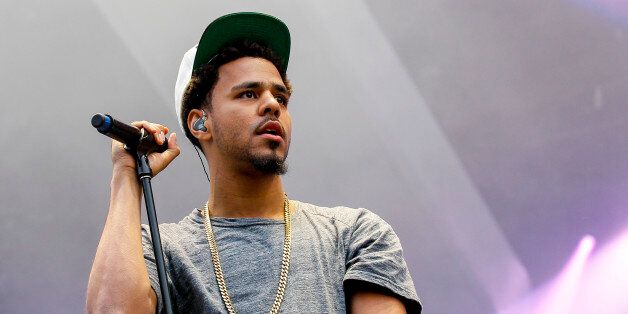 MONTREAL, QC - AUGUST 02: J. Cole performs on Day 2 of the Osheaga Music and Art Festival on August 2, 2014 in Montreal, Canada. (Photo by Mark Horton/WireImage)