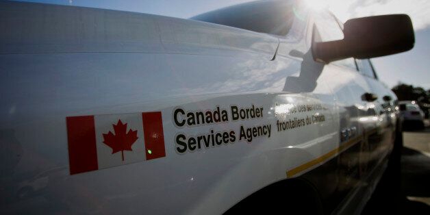 A Canadian Border Services vehicle stands outside of Vancouver International Airport (YVR) in Richmond.