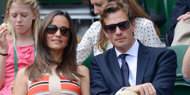 Pippa Middleton and Nico Jackson attend Day 11 of the Wimbledon Lawn Tennis Championships at the All England Lawn Tennis and Croquet Club on July 5, 2013 in London, England. (Photo by Karwai Tang/WireImage)