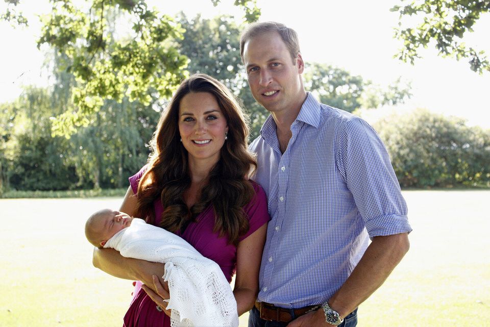 The Duke and Duchess of Cambridge With Their Son Prince George Alexander Louis of Cambridge In Bucklebury