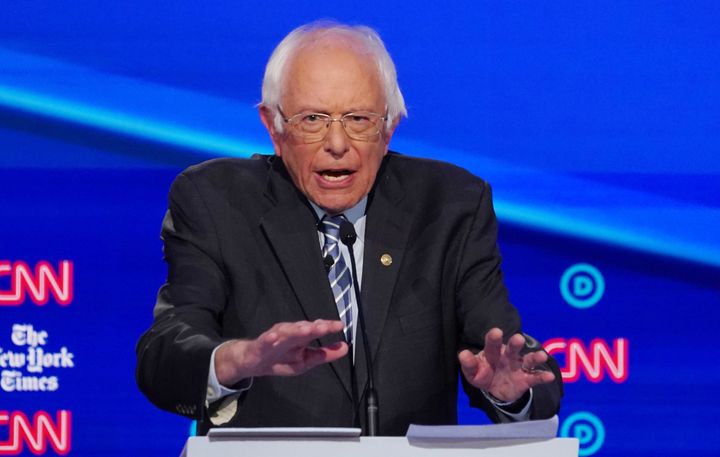 Sen. Bernie Sanders (I-Vt.) delivered a lively performance in Tuesday's Democratic presidential debate. Aides hope it reassures voters anxious about his health.