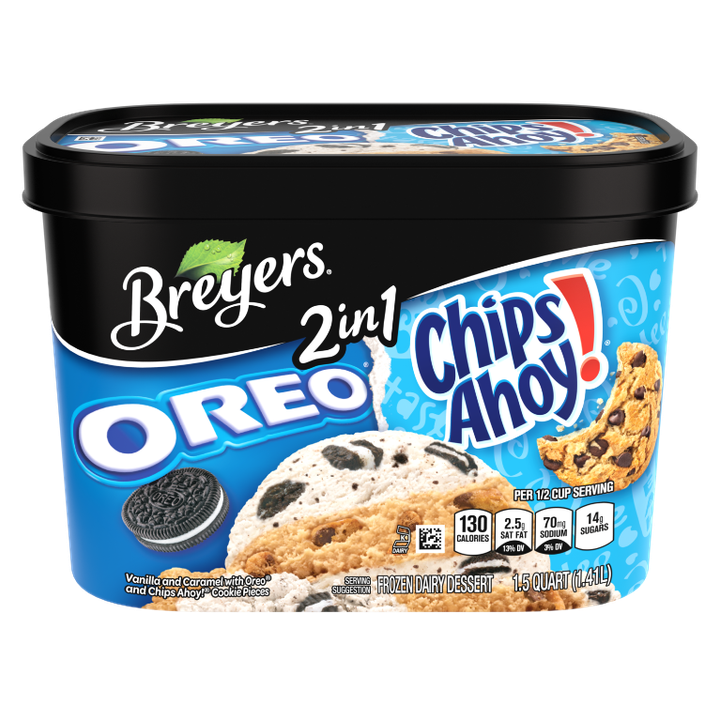 Kardashian tweeted about Breyers Oreo & Chips Ahoy! 2in1 frozen dairy treat. 