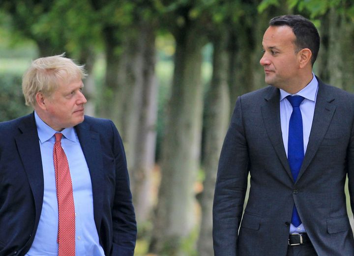  Leo Varadkar meeting with Prime Minister Boris Johnson at Thornton Manor Hotel, on The Wirral, Cheshire, ahead of private talks in a bid to break the Brexit deadlock as the departure deadline looms.