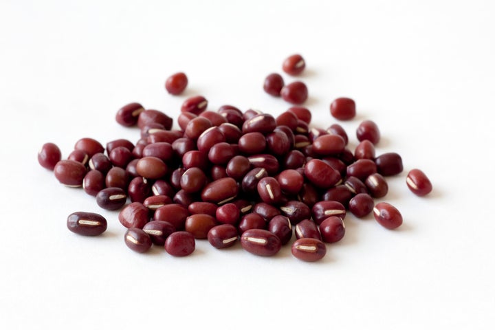 A pile of dried adzuki beans