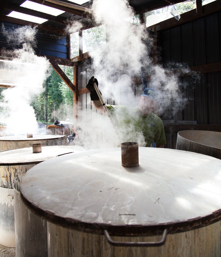 Jacobsen Salt Co. generally takes about 2.5 weeks to make a batch of salt, turning seawater harvested from Netarts Bay on the Oregon Coast into dry flakes of salt.