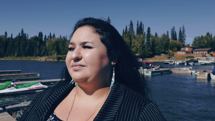 Cyara Bird, the Conservative candidate in Churchill-Keewatinook Aski, is shown at Paint Lake Provincial Park in Manitoba on Aug. 22, 2019.