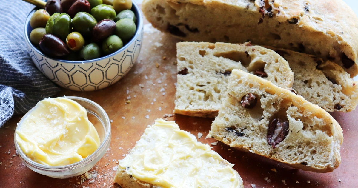 A Double Olive Bread Recipe To Make With Leftover Olive Juice