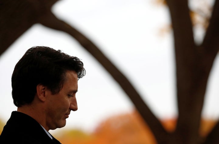 Liberal Leader Justin Trudeau campaigns for the upcoming election at the Botanical Garden of Montreal on Oct. 16, 2019.