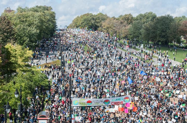 Marche pour le climat à Montréal le 27 septembre 2019