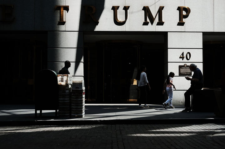 One of President Donald Trump’s signature skyscrapers, at 40 Wall Street in New York. Documents reveal Trump shared conflicting cost and occupancy figures for the building with lenders. (Spencer Platt/Getty Images)