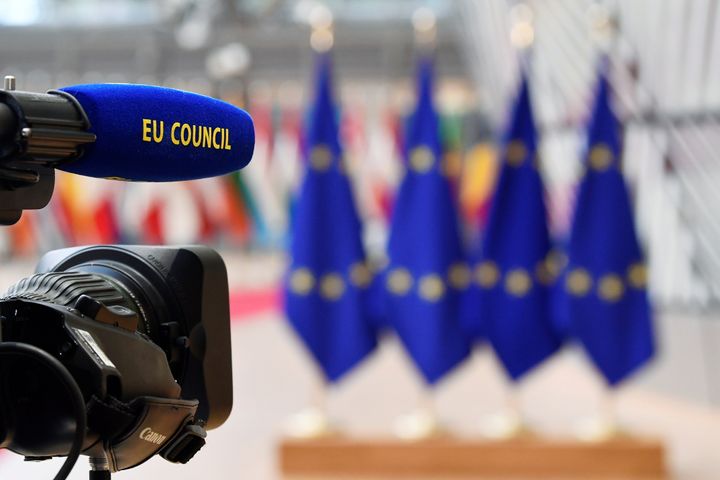 EU Council broadcast camera is seen ahead of the European Union leaders summit in Brussels, Belgium October 16, 2019. REUTERS/Toby Melville