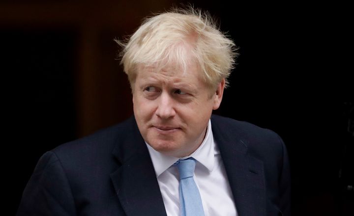 British Prime Minister Boris Johnson appears outside 10 Downing Street in London on Tuesday, days before a new Brexit deal was reached with the EU.