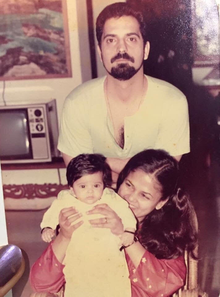 The author and her parents.