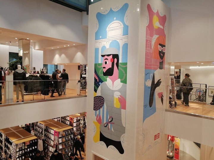 Interior de la tienda de Uniqlo en Madrid.