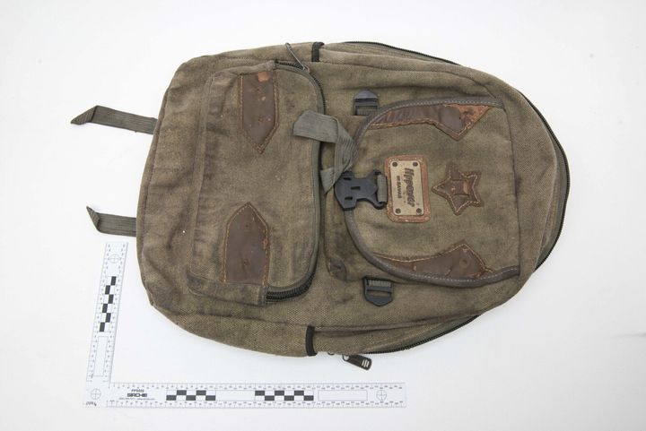 The bag, which is believed to have belonged to the unidentified man. 