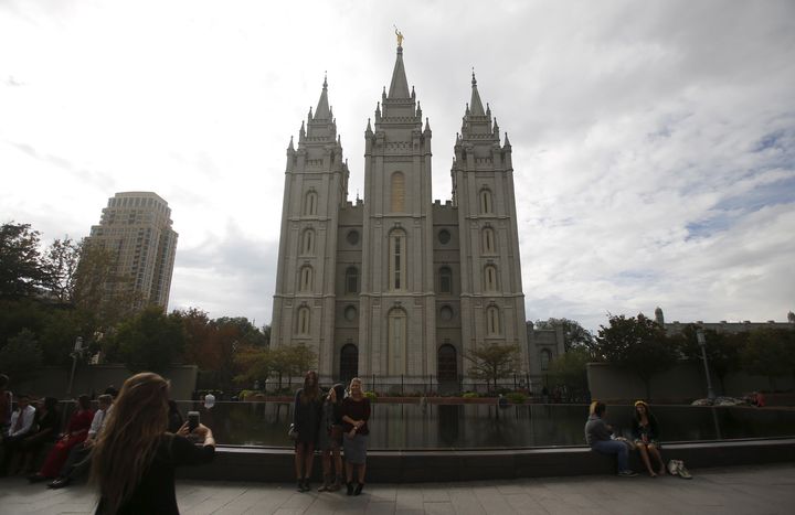 The Church of Jesus Christ of Latter-day Saints' Salt Lake Temple in Salt Lake City, Utah, is seen.
