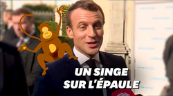 Macron élude une question sur le voile avec une expression de grand