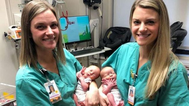 Identical Twin Nurses Deliver Identical Twin Babies