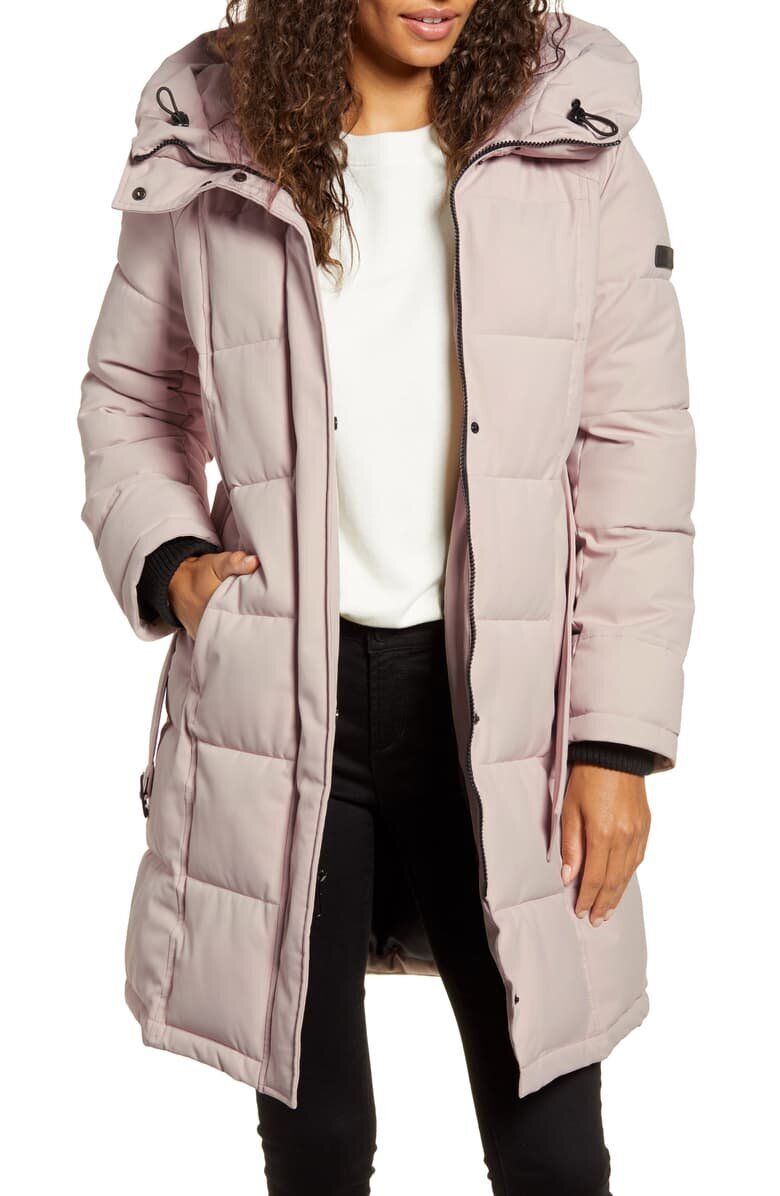 Miss Bei Girls' Puffer Down Coat Winter Jacket Parka Down Coat Overcoat with Fur Hood 
