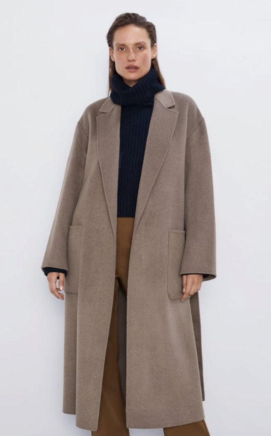 <a href="https://www.zara.com/us/en/belted-coat-p04070223.html?v1=31979165&amp;v2=1281593" target="_blank" rel="noopener noreferrer">Zara,&nbsp;Belted Coat, $169</a>