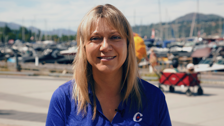 Conservative candidate Tracy Gray is shown in Kelowna on July 13, 2019.