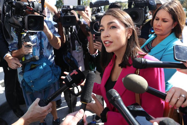 Rep. Alexandria Ocasio-Cortez (D-N.Y.) represents neighborhoods adjacent to the site of her rally with Sanders on Saturday. Her election reflects the left's ascent in the area.