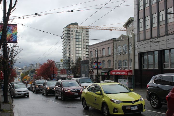 Granville Street in the riding of Vancouver Granville.